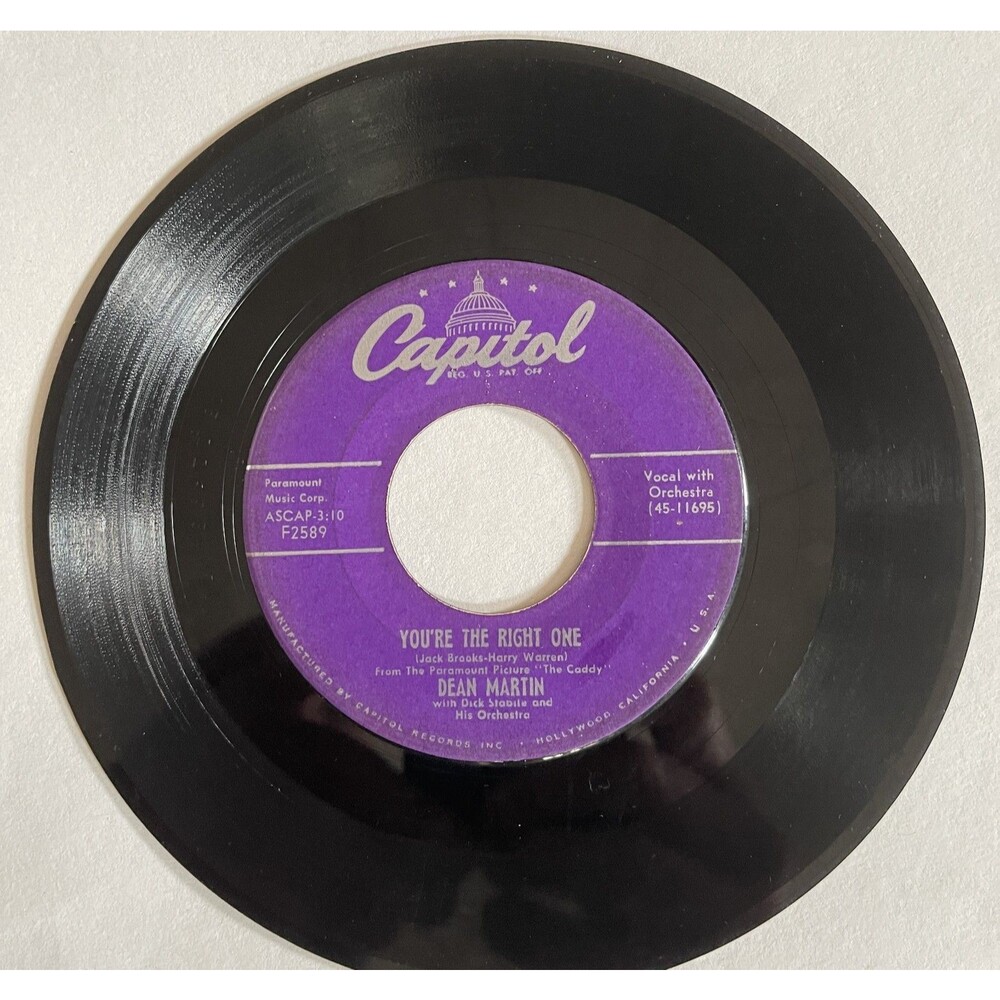 Dean Martin - That's Amore / You’re The Right One 45 RPM Vinyl Record - Capitol
